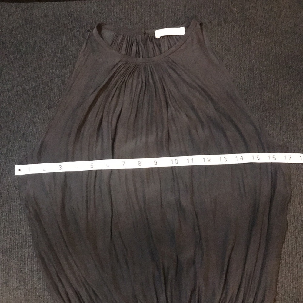 Ramy Brook Audrey Black Smocked Waist Crepe de Chine Midi Dress-Size P/US Small - Picture 8 of 15